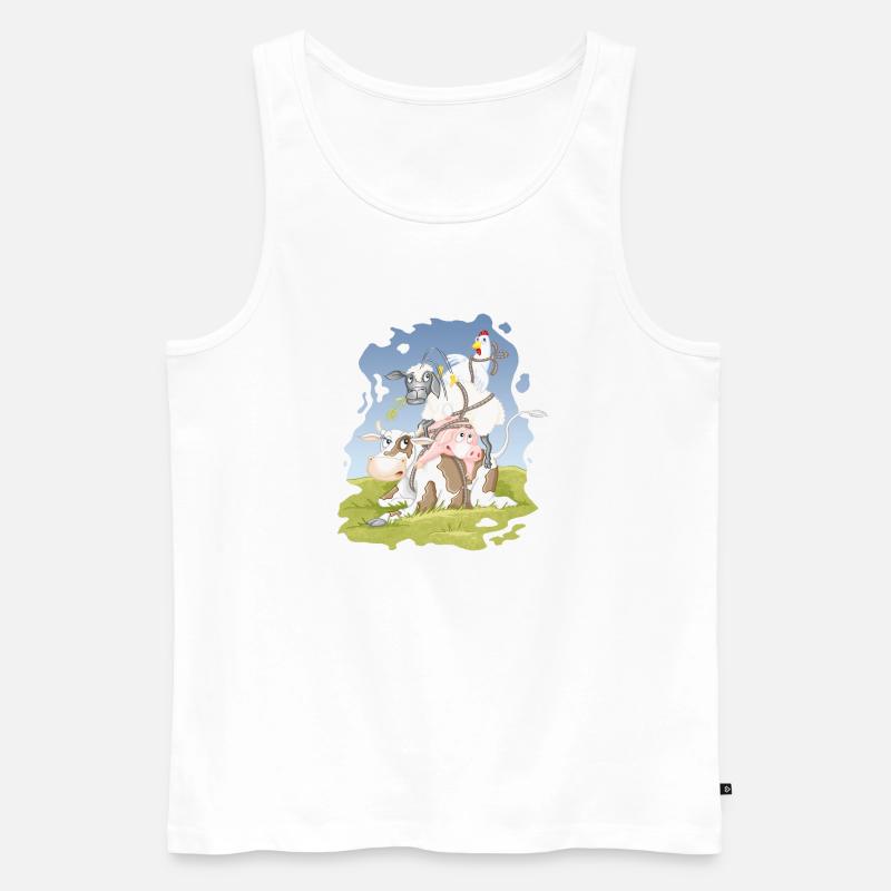 eierlegende Wollmilchsau - Männer Premium Bio Tank Top - Weiß