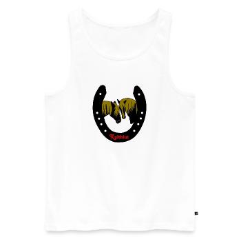 hufeisenmaedels - Männer Premium Bio Tank Top - Weiß - Vorne - Michal (187cm)