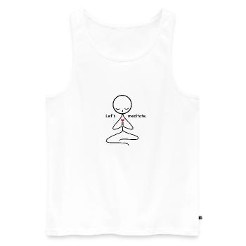 Meditation - Männer Premium Bio Tank Top - Weiß - Vorne - Michal (187cm)