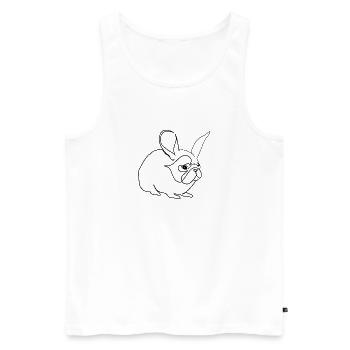 Hare or pug - Men's Premium Organic Tank Top - white - Front - Michal (187cm)