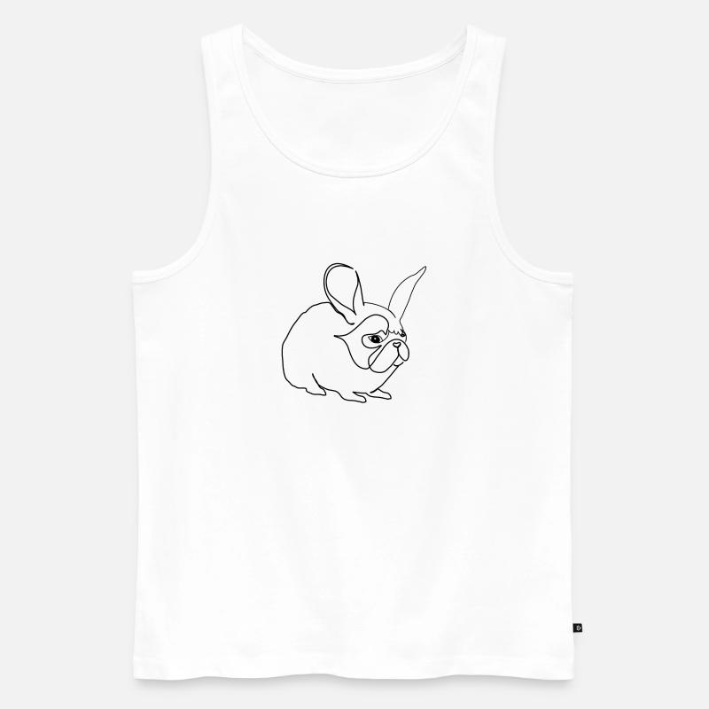 Hase oder Mops - Männer Premium Bio Tank Top - Weiß