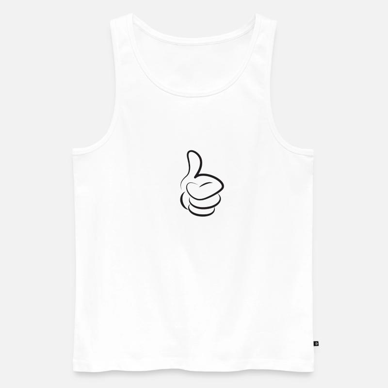 Daumen hoch! - Männer Premium Bio Tank Top - Weiß