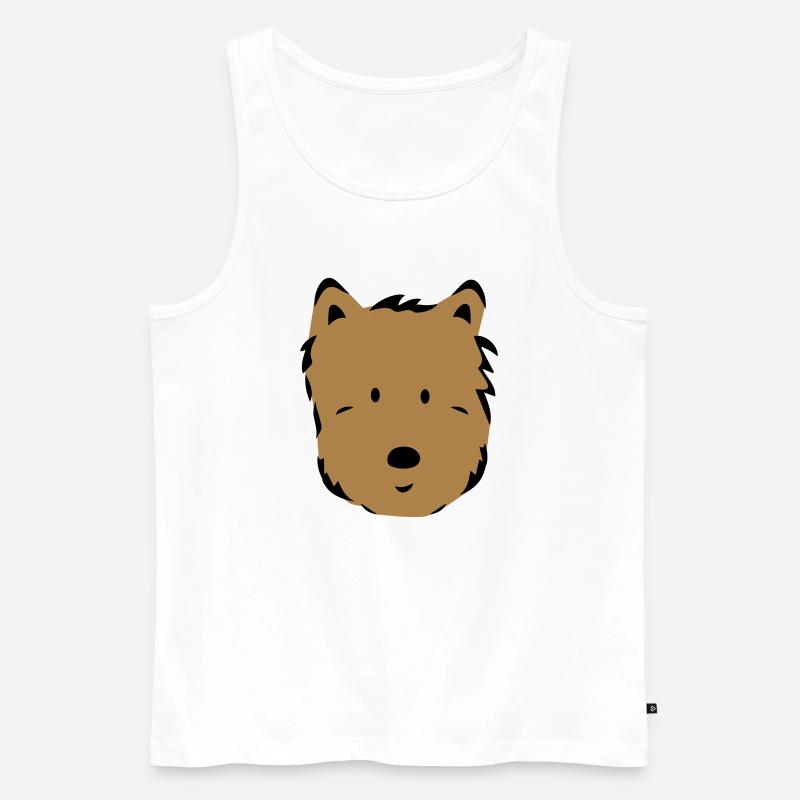 Hund - Männer Premium Bio Tank Top - Weiß