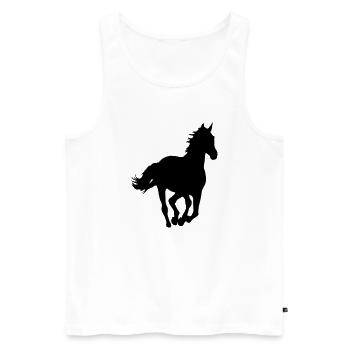 Un cheval - Débardeur bio Premium Homme - blanc - Devant - Michal (187cm)
