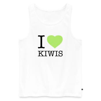 I LOVE KIWIS Kiwi - Männer Premium Bio Tank Top - Weiß - Vorne - AI Model Male 178 light (178cm)