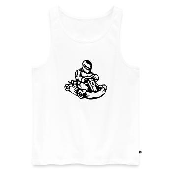 A kart racer - Men's Premium Organic Tank Top - white - Front - Michal (187cm)