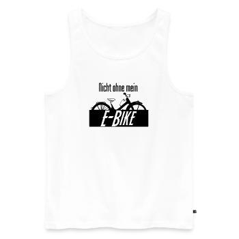 E-Bike Spruch Fahrrad Radfahrer Rad Geschenk - Männer Premium Bio Tank Top - Weiß - Vorne - Michal (187cm)