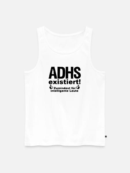 ADHS Spruch hyperaktiv Medizin Geschenk - Männer Premium Bio Tank Top - Weiß