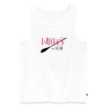 Witches on tour - Party, Carnival, Halloween - Men's Premium Organic Tank Top - white - Front - Michal (187cm)