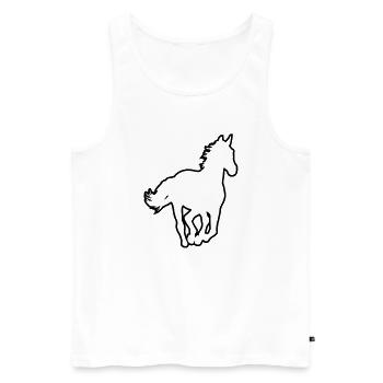 Un cheval - Débardeur bio Premium Homme - blanc - Devant - Michal (187cm)