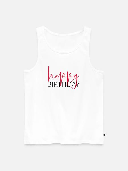 happy birthday congratulation gift idea - Men's Premium Organic Tank Top - white