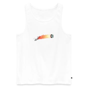 Flammenball Sprint - Männer Premium Bio Tank Top - Weiß - Vorne - AI Model Male 178 light (178cm)