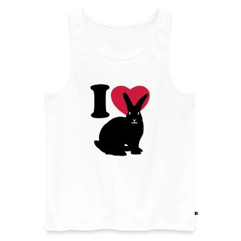 I love rabbits - Men's Premium Organic Tank Top - white - Front - Michal (187cm)