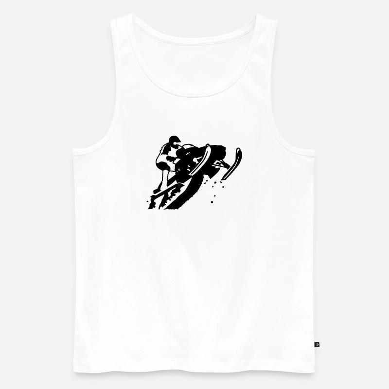snowmobile - Männer Premium Bio Tank Top - Weiß
