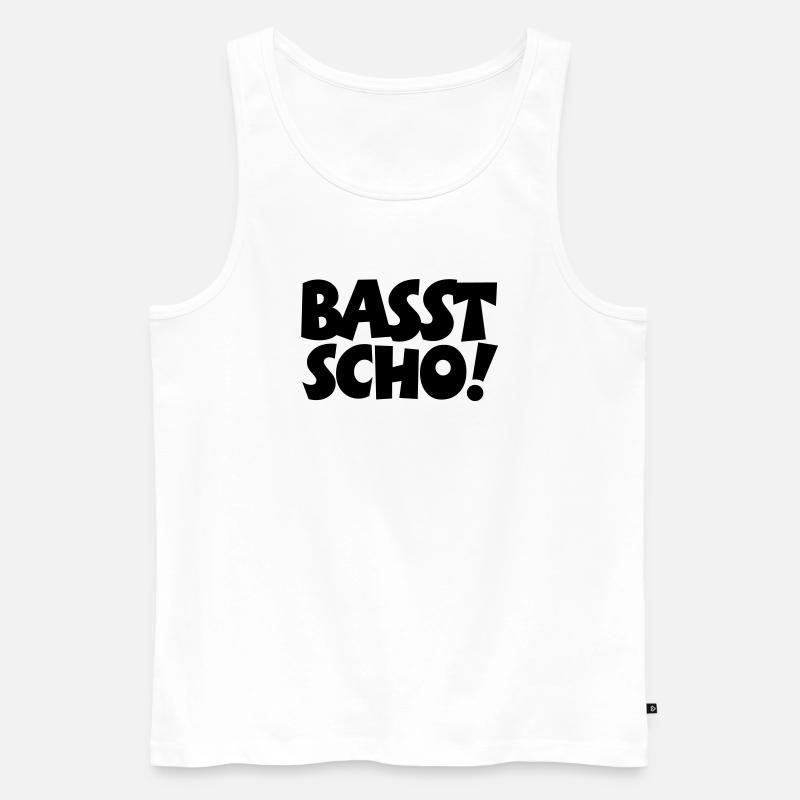 Basst Scho - Männer Premium Bio Tank Top - Weiß