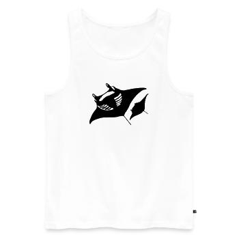 manta - Men's Premium Organic Tank Top - white - Front - Michal (187cm)