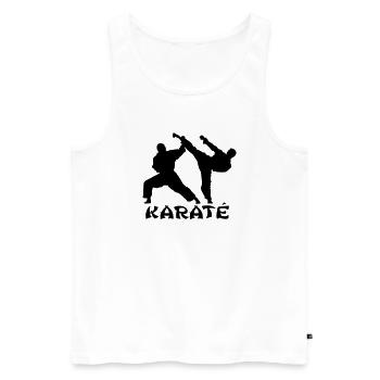 karate_1 - Men's Premium Organic Tank Top - white - Front - Michal (187cm)