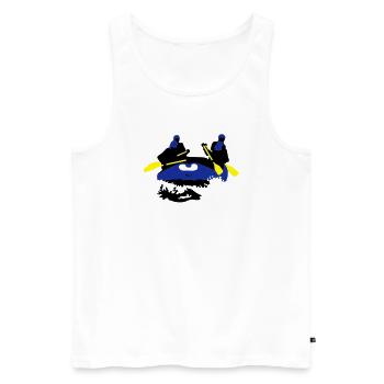 Rafting - Männer Premium Bio Tank Top - Weiß - Vorne - Michal (187cm)