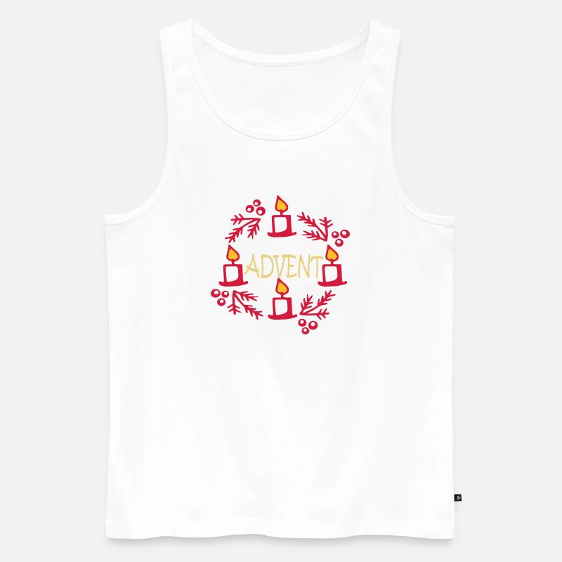 Advent - Männer Premium Bio Tank Top - Weiß