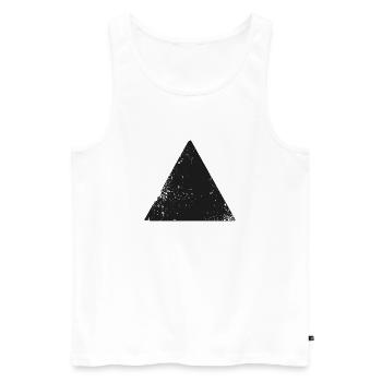 hipster triangle shape symbol - Men's Premium Organic Tank Top - white - Front - AI Model Male 178 light (178cm)