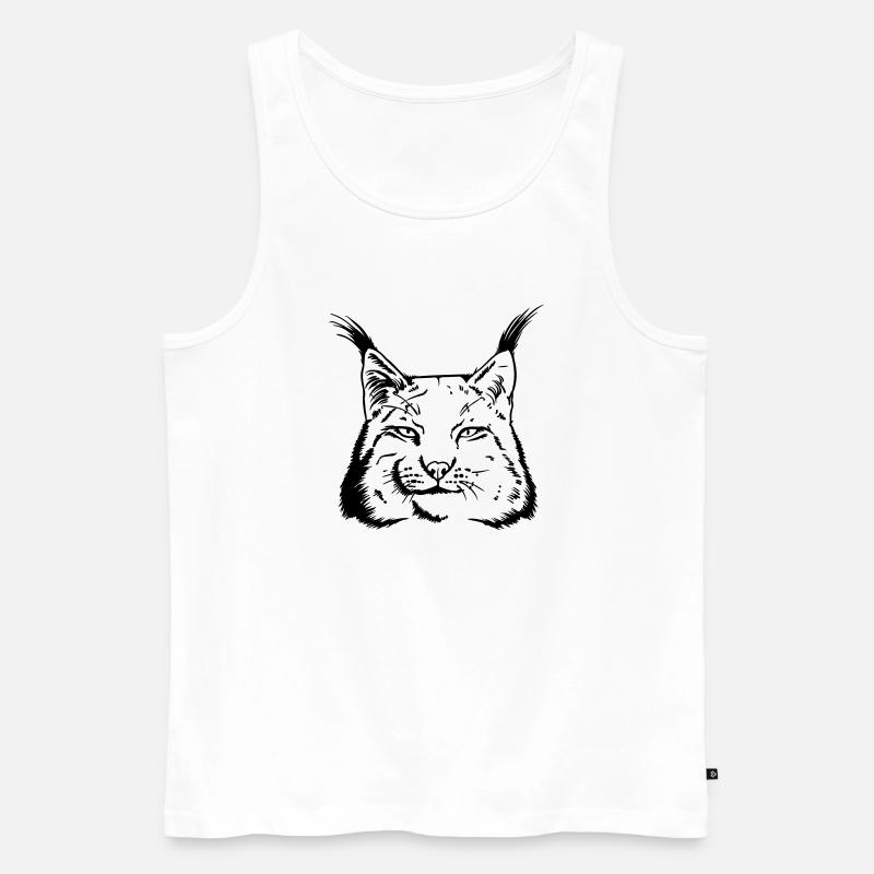 lynx - Männer Premium Bio Tank Top - Weiß