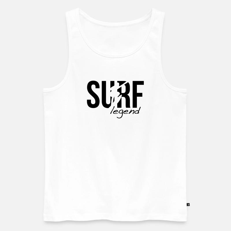 surf surfing surfen - Männer Premium Bio Tank Top - Weiß