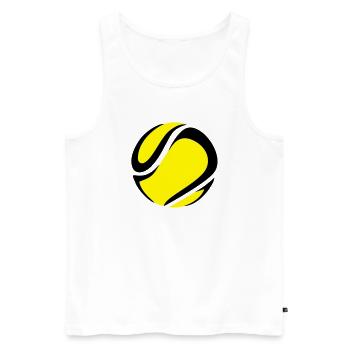 Balle de tennis - Débardeur bio Premium Homme - blanc - Devant - Michal (187cm)