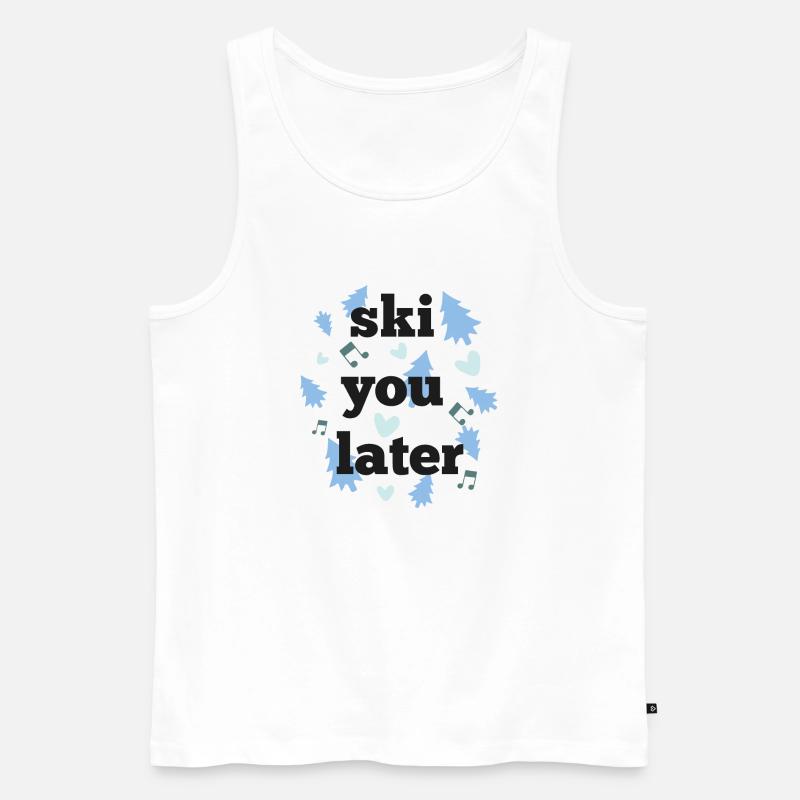 Ski dich später - Männer Premium Bio Tank Top - Weiß