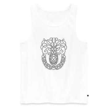 Keltischer Hirsch - Männer Premium Bio Tank Top - Weiß - Vorne - AI Model Male 178 light (178cm)