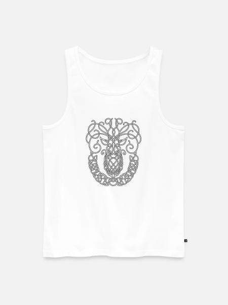 Cerf celtique - Débardeur bio Premium Homme - blanc