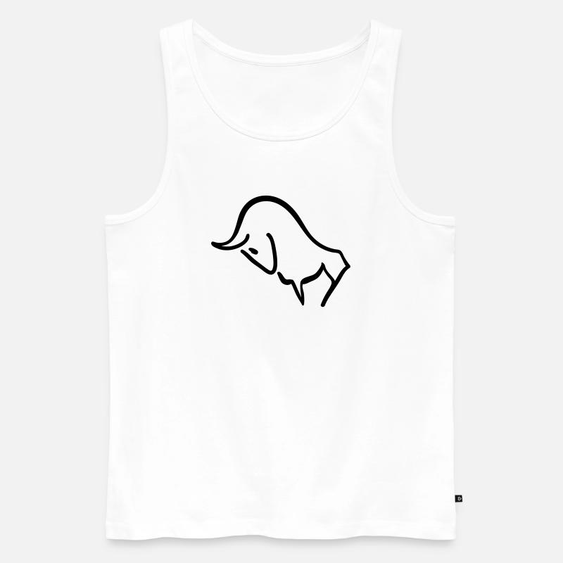 stier - Männer Premium Bio Tank Top - Weiß