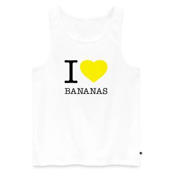 I LOVE BANANAS Banane - Männer Premium Bio Tank Top - Weiß - Vorne - Michal (187cm)
