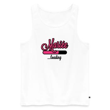 Mariée loading - Männer Premium Bio Tank Top - Weiß - Vorne - AI Model Male 178 light (178cm)