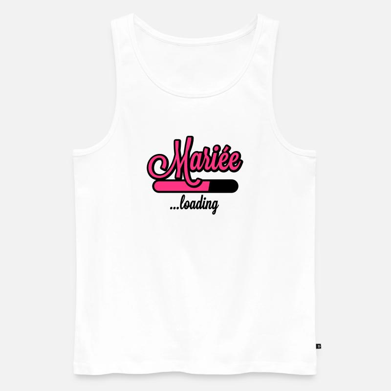Mariée loading - Männer Premium Bio Tank Top - Weiß