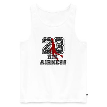 Basketball 23 Herren Shirt Streetwear Retro - Männer Premium Bio Tank Top - Weiß - Vorne - Michal (187cm)