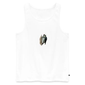 Chemise de pic coloré cadeau oiseau nature nectar animal - Débardeur bio Premium Homme - blanc - Devant - Michal (187cm)