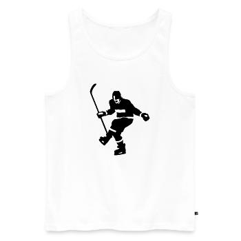 hockey goal - Men's Premium Organic Tank Top - white - Front - AI Model Male 178 light (178cm)