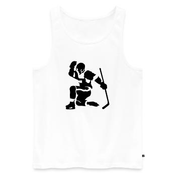 hockey goal - Men's Premium Organic Tank Top - white - Front - AI Model Male 178 light (178cm)