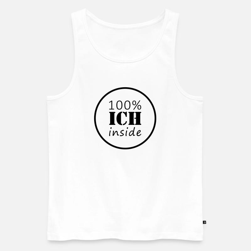 100% ich inside | Kreis - Männer Premium Bio Tank Top - Weiß