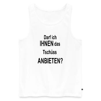 lustiger cooler Spruch lustige coole Sprüche Humor - Männer Premium Bio Tank Top - Weiß - Vorne - AI Model Male 178 light (178cm)