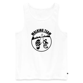 walking team - Männer Premium Bio Tank Top - Weiß - Vorne - Michal (187cm)
