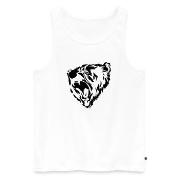 Grizzlybär, brüllender russischer kanadischer Bär - Männer Premium Bio Tank Top - Weiß - Vorne - AI Model Male 178 light (178cm)