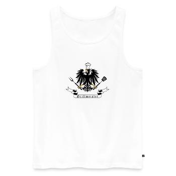 Maître de gril - Débardeur bio Premium Homme - blanc - Devant - Michal (187cm)