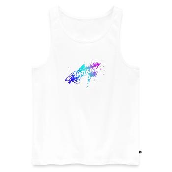 UNIQUE - Men's Premium Organic Tank Top - white - Front - AI Model Male 178 light (178cm)