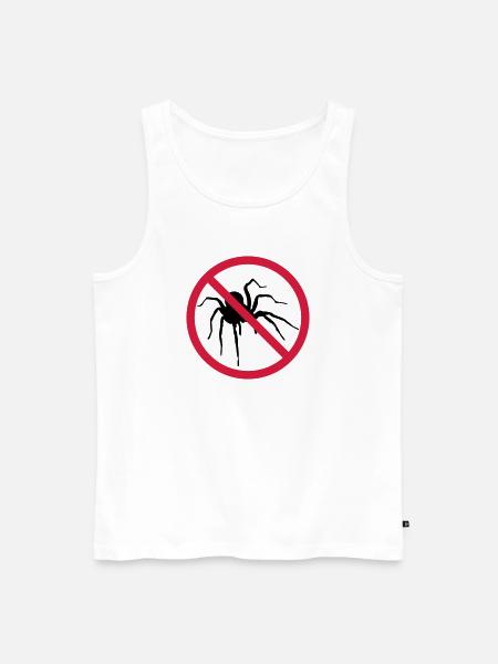 ingen edderkop forbudt skjold edderkop design cl - Herre Premium økologisk tanktop - hvid