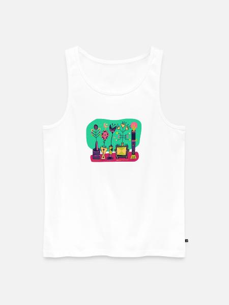 Floristen Kunst - Männer Premium Bio Tank Top - Weiß