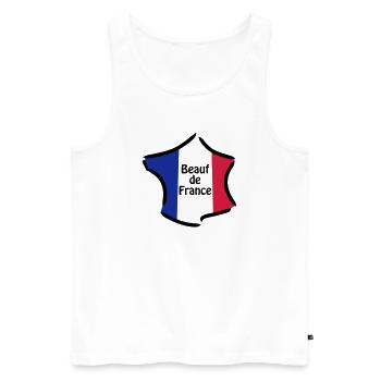 Beauf de France - Débardeur bio Premium Homme - blanc - Devant - AI Model Male 178 light (178cm)