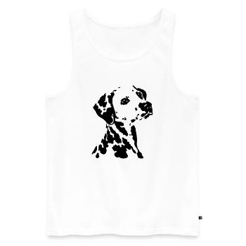 dog - Débardeur bio Premium Homme - blanc - Devant - AI Model Male 178 light (178cm)