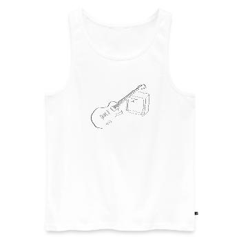 E Gitarre - Männer Premium Bio Tank Top - Weiß - Vorne - AI Model Male 178 light (178cm)