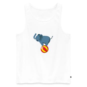 Zirkus Manege Clown Tiere Jongleur Artist Gaukler - Männer Premium Bio Tank Top - Weiß - Vorne - AI Model Male 178 light (178cm)